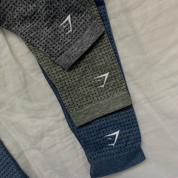 Vital seamless 2.0 leggings in green marl, grey marl, blue marl - Picture 4 of 7